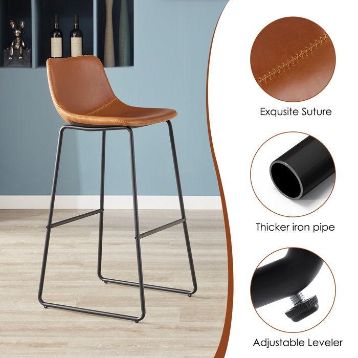 Latitude Run® Kledi Faux Leather Counter & Bar Stools & Reviews Wayfair